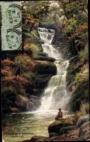 Ak Killarney Irland, O' Sullivan's Cascade, Wasserfall, Tuck 7283