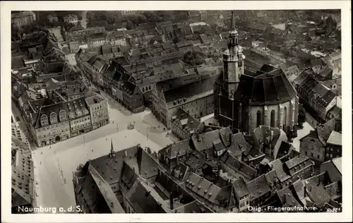 Ak Naumburg an der Saale, Blick auf den Ort, Fliegeraufnahme