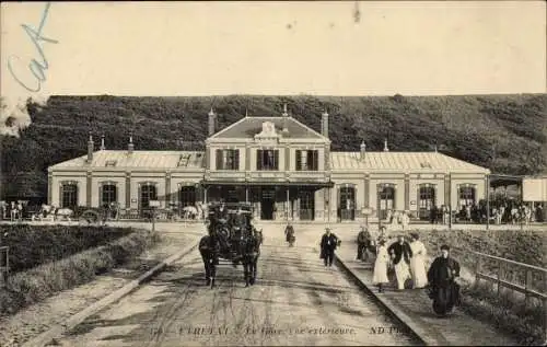 Ak Étretat Seine Maritime, La Gare