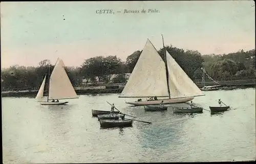 Ak Cette Hérault, Bateaux de Peche