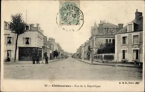 Ak Châteauroux Indre, Rue de la Republique
