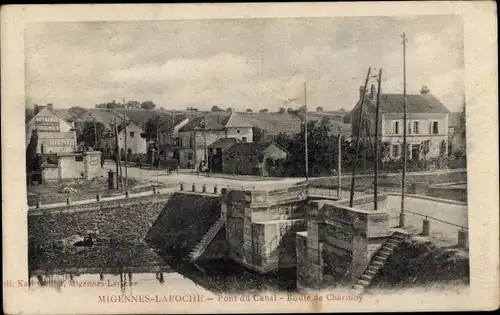 Ak Laroche Migennes Yonne, Pont du Canal, Route de Charmoy