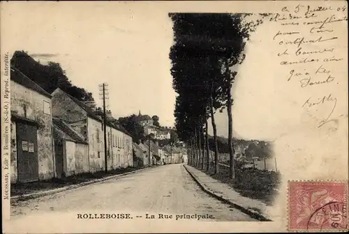 Ak Rolleboise Yvelines, La Rue principale