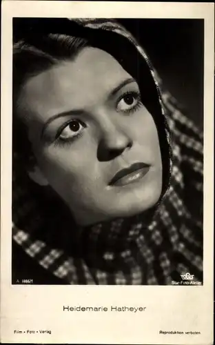 Ak Schauspielerin Heidemarie Hatheyer, Portrait