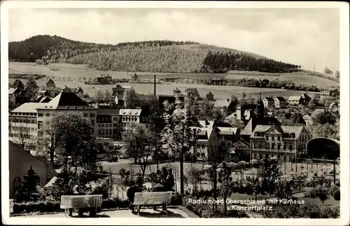 Ak Oberschlema Bad Schlema in Sachsen, Kurhaus mit Konzertplatz