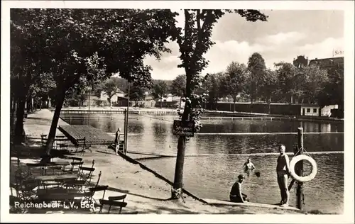 Ak Reichenbach im Vogtland, Freibad, Schwimmerbecken