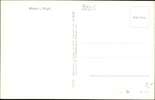 Ak Mylau Reichenbach im Vogtland, Blick auf Stadt und Kirche