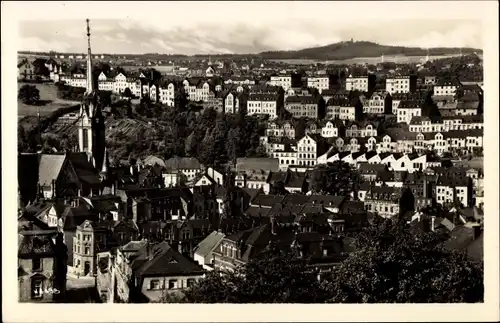 Ak Mylau Reichenbach im Vogtland, Blick auf Stadt und Kirche