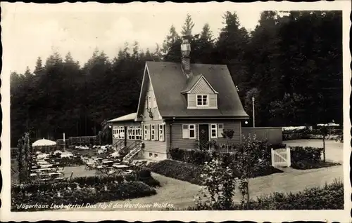 Ak Werdau in Sachsen, Jägerhaus Leubnitztal, Terrassengarten