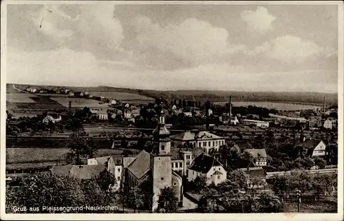 Ak Neukirchen an der Pleiße, Pleißengrund, Panorama vom Ort