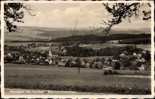 Ak Weißbach Langenweißbach im Erzgebirge, Blick vom Kuchenhaus