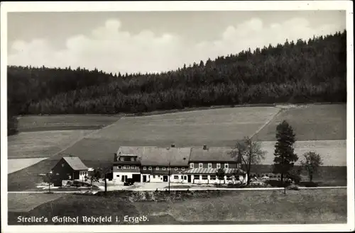 Ak Rehefeld Zaunhaus Altenberg im Erzgebirge, Streller's Gasthof