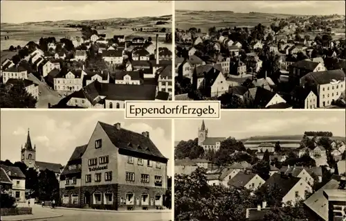 Ak Eppendorf in Sachsen, Gesamtansicht der Ortschaft, Betriebsamt, Kirche