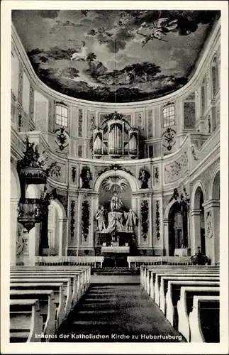 Ak Wermsdorf in Sachsen, Hubertusburg, Kath. Kirche, Innenansicht