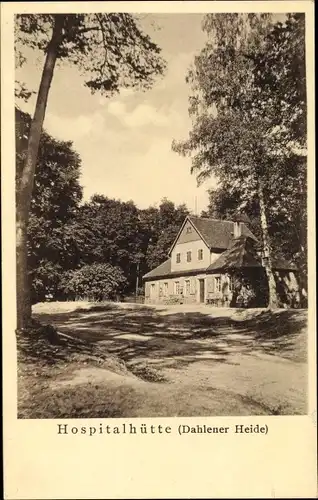 Ak Dahlen in Sachsen, Dahlener Heide, Hospitalhütte