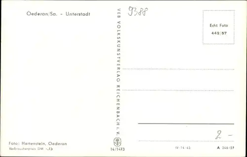 Ak Oederan Sachsen, Unterstadt, Kirche