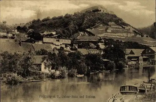 Ak Freyburg an der Unstrut, Jahns Haus und Schloss