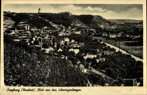 Ak Freyburg an der Unstrut, Blick von den Schweigenbergen