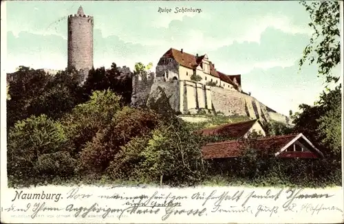 Ak Schönburg an der Saale Burgenlandkreis, Ruine Schönburg