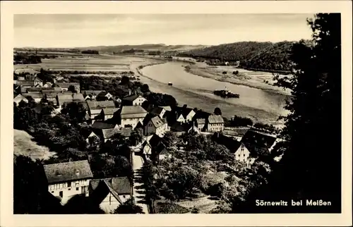Ak Sörnewitz Cavertitz in Sachsen, Panorama, Dampfer