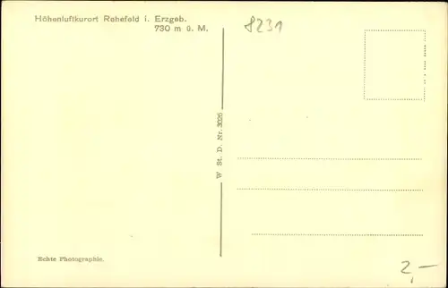 Ak Rehefeld Zaunhaus Altenberg Erzgebirge, Teilansicht