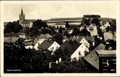 Ak Eppendorf in Sachsen, Teilansicht der Stadt, Kirche