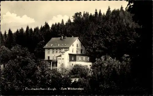Ak Grünhainichen im Erzgebirge, Zum Wildenstein