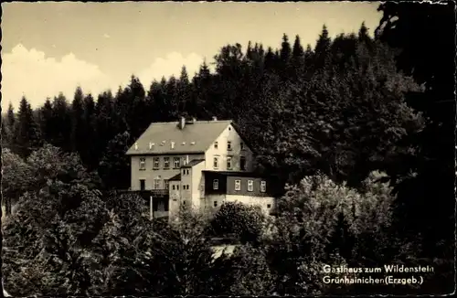 Ak Grünhainichen im Erzgebirge, Gasthaus zum Wildenstein