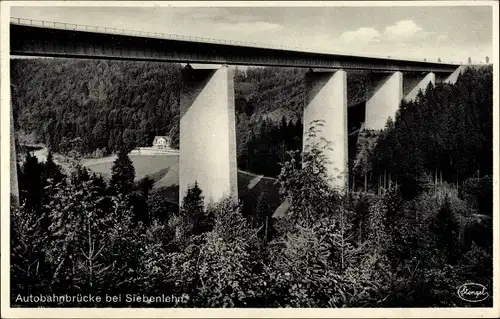Ak Siebenlehn Großschirma in Sachsen, Autobahnbrücke