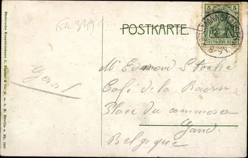 Ak Assmannshausen Rüdesheim am Rhein, Gasthof zur Krone