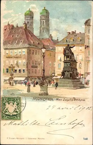 Litho München, Max-Josefs-Denkmal