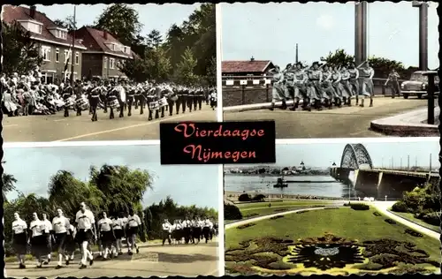 Ak Nijmegen Gelderland, Vierdaagse, Brücke