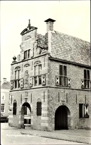 Ak Appingedam Groningen Niederlande, Raadhuis