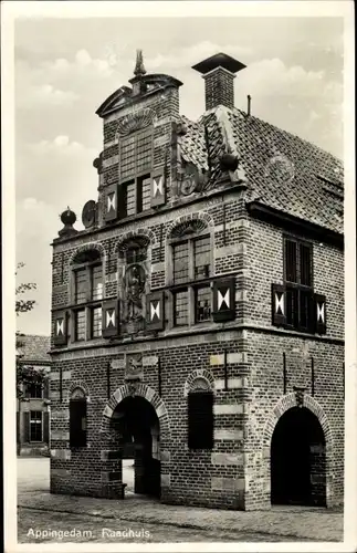 Ak Appingedam Groningen Niederlande, Raadhuis