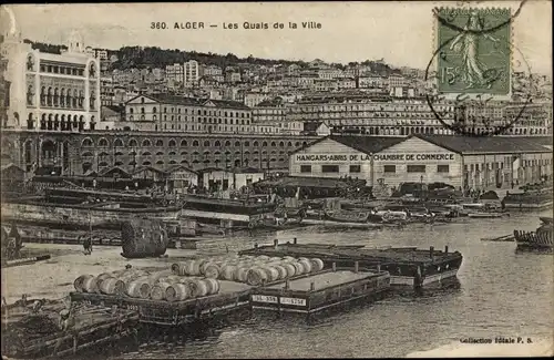 Ak Algier Alger Algerien, Les Quais de la Ville