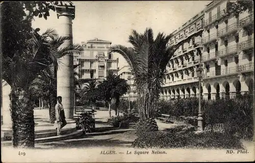 Ak Algier Alger Algerien, Le Square Nelson