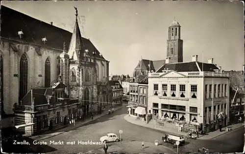 Ak Zwolle Overijssel Niederlande, Grote Markt met Hoofdwacht