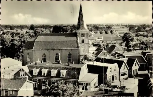 Ak Holten Overijssel Niederlande, Panorama met Kerk