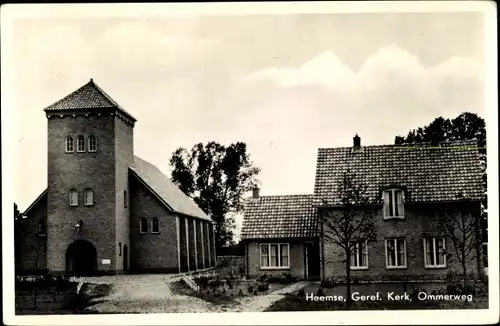 Ak Heemse Overijssel, Geref. Kerk, Ommerweg