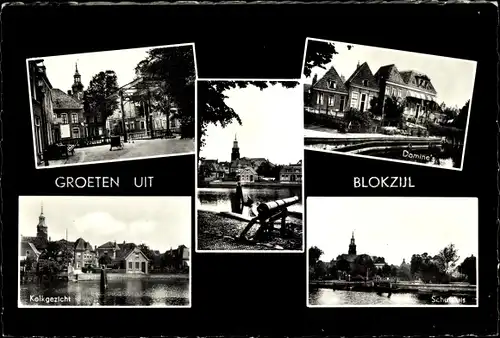 Ak Blokzijl Overijssel Niederlande, Kolkgezicht, Straßenpartie, Domineeswal