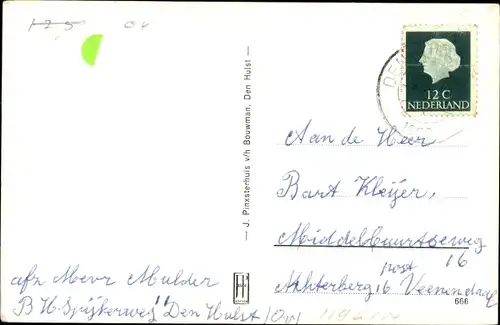 Ak Den Hulst Overijssel Niederlande, N. H. Kerk