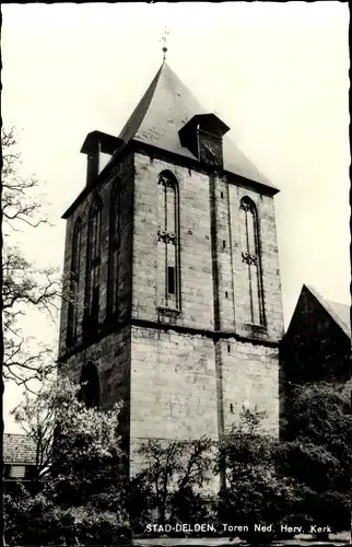 Ak Delden Hof van Twente Overijssel Niederlande, Toren Ned. Herv. Kerk