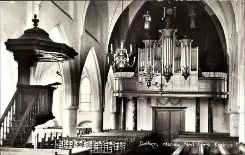 Ak Dalfsen Overijssel, Ned. Herv. Kerk, Interieur, Orgel