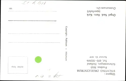 Ak Ootmarsum Twente Overijssel Niederlande, Orgel Ned. Herv. Kerk