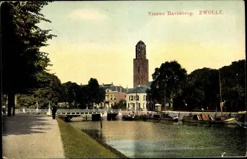 Ak Zwolle Overijssel Niederlande, Nieuwe Havenbrug