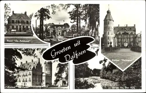 Ak Dalfsen Overijssel, Huize De Aalshorst. Huize Den Berg, Kasteel Rechteren