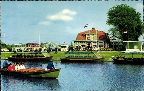 Ak Giethoorn Overijssel Niederlande, Bondscafe-Restarant Hollands Venetie, Boote