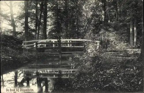 Ak Diepenheim Overijssel, De beek bij Diepenheim