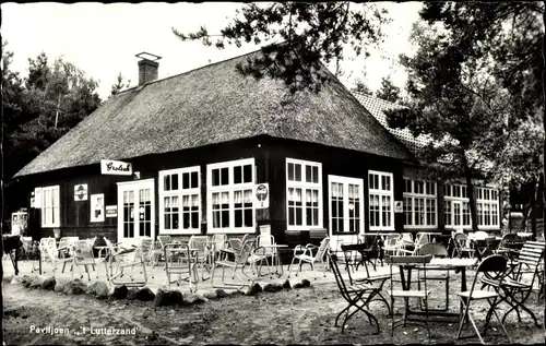 Ak De Lutte Overijssel, Cafe-Rest. Paviljoen 't Lutterzand