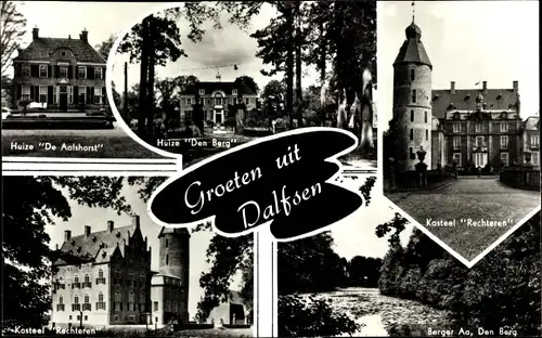 Ak Dalfsen Overijssel, Kasteel Rechteren, Huize Den Berg, Huize De Aalshorst